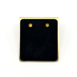 Vintage 9ct Gold Tiny Diamond Solitaire Stud Earrings 375 (1978)