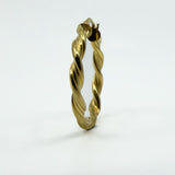 Large Vintage Twisted 9ct Gold Hoop Earrings 375