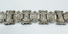 RARE Antique Victorian Ivy Leaf Engraved Book Chain Silver Bracelet