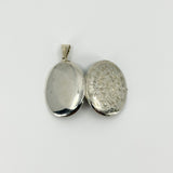 Vintage Sterling Silver Oval Foliate Engraved Locket 925