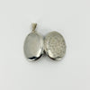 Vintage Sterling Silver Oval Foliate Engraved Locket 925