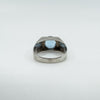 Vintage 2ct Blue Topaz Ring in Sterling Silver Size K