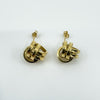 Vintage 9ct Gold Chunky Double Lovers Knot Stud Earrings 375 3g