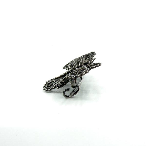 Vintage Sterling Silver Filigree Butterfly Brooch 925