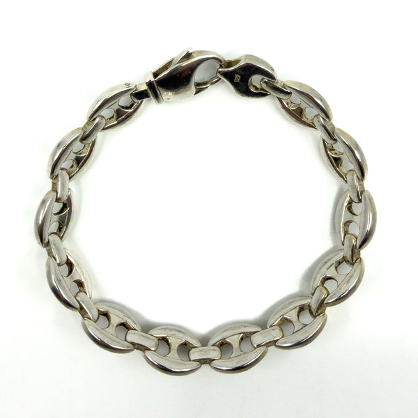 Sterling Silver Chunky Oval Mariner Links 7.8” Bracelet 925