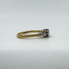 Vintage 18ct Gold & Platinum 0.40ct Diamond Trilogy Engagement Ring Size P