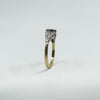 Vintage 18ct Gold & Platinum 0.20ct Diamond Solitaire Ring 750 Size O Engagement