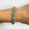 Chunky Sterling Silver Byzantine Bracelet 925 Heavy 28g