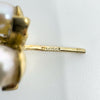 Vintage 9ct Gold Pearl Diamond & Sapphire Stud Earrings