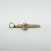 Vintage 9ct Gold CZ Christian Cross Pendant / Charm 375