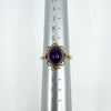 Vintage 9ct Amethyst Solitaire Ring Size