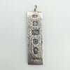 Sterling Silver Engraved Ingot Bar Pendant Sheffield 1977 Heavy 13g 