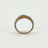 9ct - 10ct Rose Gold Diamond Band / Ring 375 Size P