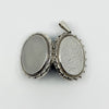 Large Vintage Sterling Silver Oval Floral Engraved Locket 925
