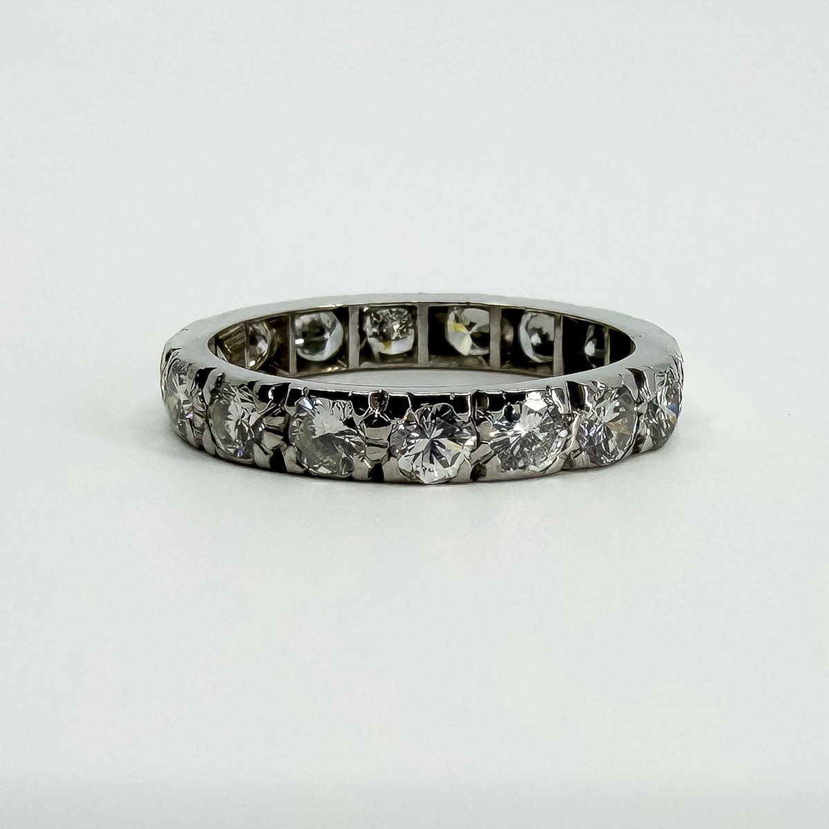 Vintage Platinum 2ct Diamond Full Eternity Band / Ring 950 Size K