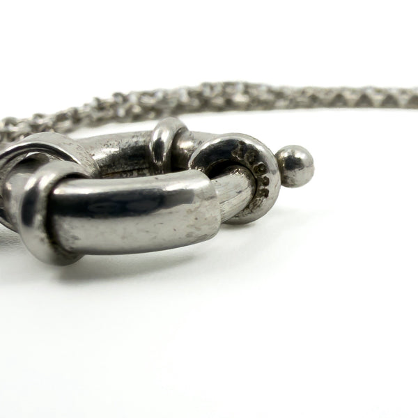 Large Sterling Silver Mother of Pearl Pendant & 16" Chain 925 by KENZO