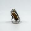 Chunky Modernist Heavy Baltic Amber Ring in Sterling Silver 925 Size L - M