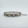 Vintage Sterling Silver Floral Engraved Oval Bangle / Bracelet 925