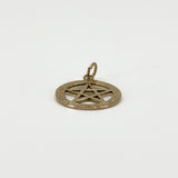 Antique 9ct Rose Gold Engraved Star of David Pendant 375 (Birm 1921)
