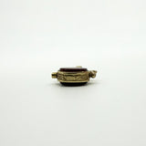 Vintage 9ct Gold Double Sided Black Onyx & Carnelian Fob 375