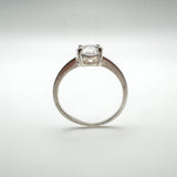 1ct CZ Solitaire Engagement Ring Sterling Silver Size M