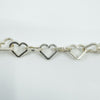 Vintage Sterling Silver Open Hearts 17” Chain / Necklace 925 16g