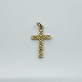 Vintage 9ct Gold Diamond Cut Christian Cross Pendant / Charm 375 Reversible 3d
