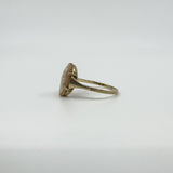 Vintage 9ct Gold Small Left Facing Carved Cameo Ring 375 Size P 