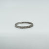 14ct White Gold 0.35ct Skinny Diamond Band / Ring 585 Size O Wedding Eternity