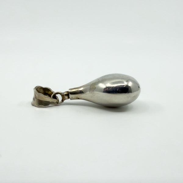 Vintage Sterling Silver Tear Drop Perfume / Poison Bottle Pendant 925