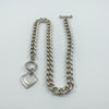 Vintage Chunky Sterling Silver Curb Links 16” Chain / Necklace & T-Bar 925 85g