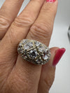 Chunky CZ Multi Stone Ring in Sterling Silver 925 Size T - U 