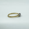 Antique 18ct Gold Sapphire & Old Cut Diamond Trilogy Ring 750 Size P