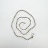 17.5” Beaded Ball Chain / Necklace in Sterling Silver 925 10g