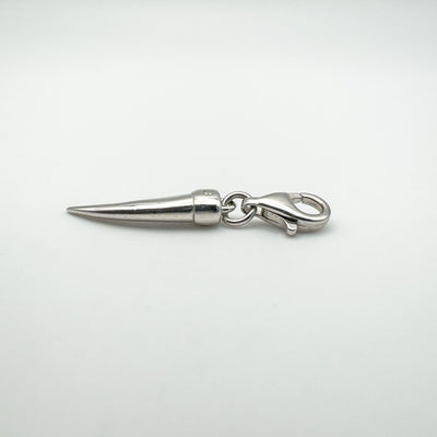 Diamond Tooth - Horn Pendant / Charm in Sterling Silver 925