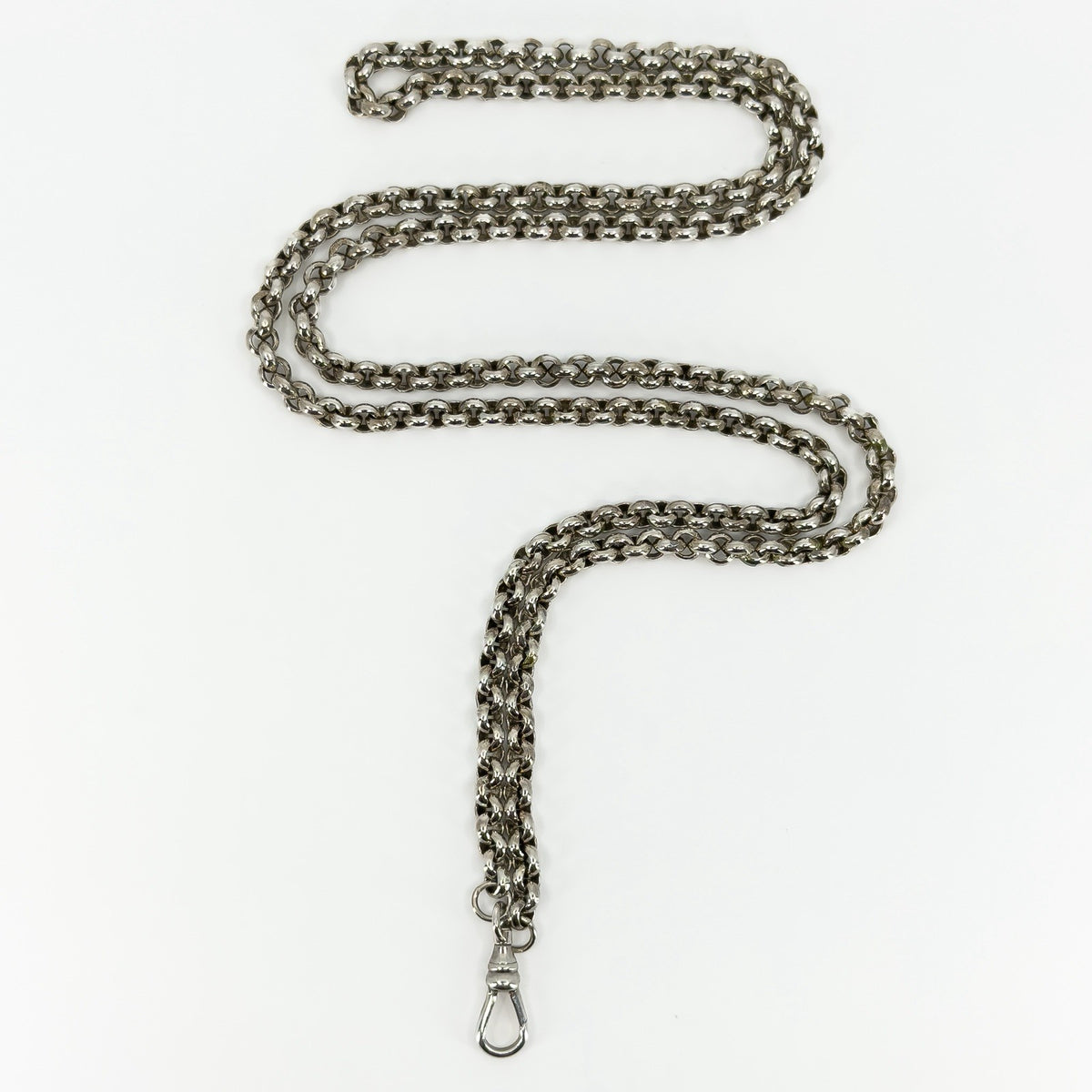 Chunky Vintage Sterling Silver 31.5” Rolo Links Chain / Necklace 925