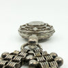 Large Antique Victorian Sterling Silver Reversible Locket & 18.5" Book Chain 925
