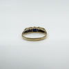 Vintage 9ct Gold 5 Stone Diamond & Sapphire Ring Size M (Sheffield 1978)