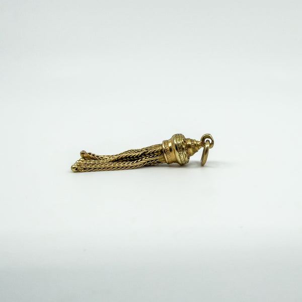 Vintage 9ct Gold Albertina Tassel Pendant / Charm 375