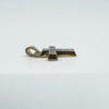 Vintage 9ct Gold 0.10ct Diamond Cross Pendant / Charm 