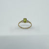 9ct Yellow Gold 0.40ct Peridot Solitaire Ring 375 Size L Engagement Stacking