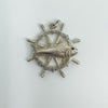 Vintage Ships Wheel & Fish Pendant / Charm 925 Club De Monaco Big Game