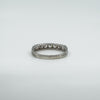 Vintage Sterling Silver CZ Half Hoop Eternity Stacking Band Size O 