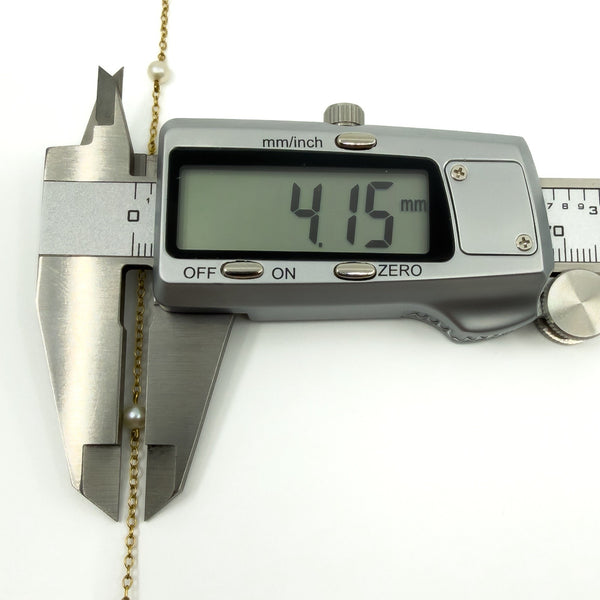 Vintage 9ct Gold Beaded Pearl 16” Chain / Necklace 375