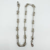 Vintage Sterling Silver Byzantine & Bar Links 16” Chain / Necklace 925 Heavy 29g
