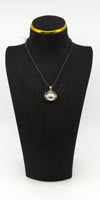 Vintage Sterling Silver Chunky Orb Photo Locket 925 