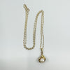 Vintage 9ct Gold Pearl Pendant & 16” Chain Necklace 375
