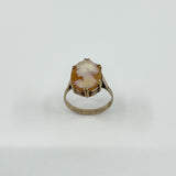 Vintage 9ct Gold Large Chunky Carved Cameo Ring 375 Size P