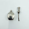 Chunky Sterling Silver Vintage Perfume / Poison Bottle Engraved Pendant 925