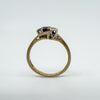 Vintage 9ct Gold 0.60ct Diamond & Sapphire Trilogy Ring Size N (London 1979) 